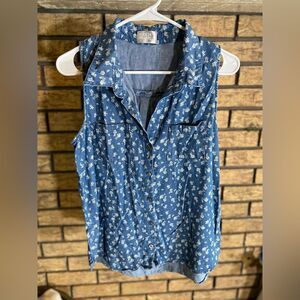 Heroes and dreamers‎ denim like tank top